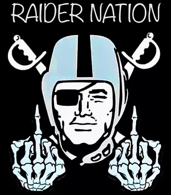 2 Las Vegas Raiders Nation Fingers Waterproof Vinyl 4.5x4 Stickers Oakland Decal • $4