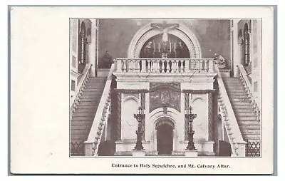 Entrance To Holy Sepulchre Mount Mt Calvary Altar Holy Land Jerusalem Postcard • $4.99