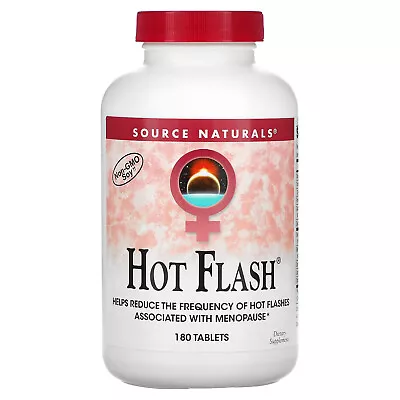 Source Naturals Hot Flash 180 Tablets Dairy-Free Egg-Free No Artificial • $26.57