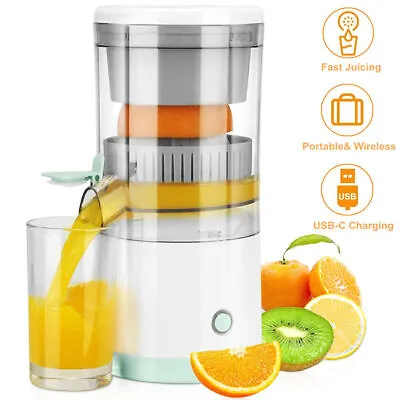Electric Citrus Juicer Rechargeable Hands-Free Masticating Orange Lemon Squeezer • $18.68