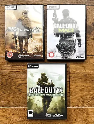 Call Of Duty: Modern Warfare 2 + 3 + 4 (PC DVD) • £30