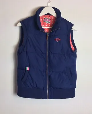 Rampant Sporting Feather & Down Gilet Women Size 14 Navy Bodywarmer Thick Jacket • £12.99