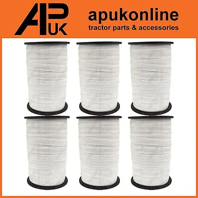 6x 200m Roll X 20mm Stainless Steel Electric Fence Poly Tape Livestock Paddock • £79.99