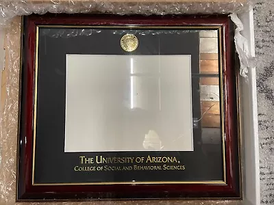 University Of Arizona Diploma Frame Mahogany W/ Gold Trim & Medallion • $79