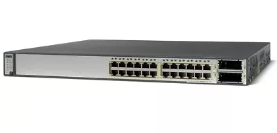 Cisco Catalyst 3750 Switch 24 Port Gigabit 2 10GbE X2 Managed WS-C3750E-24TD-S • £39.85