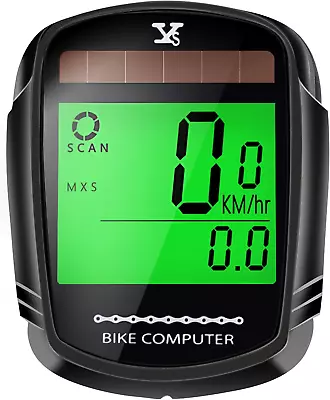 Solar Bike Computer Bicycle Wireless Speedometer And Odometer Waterproof With • $23.61