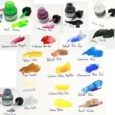 £8.20 • Buy Daler Rowney Aquafine Watercolour Ink Artists Water Color Paint Bottle