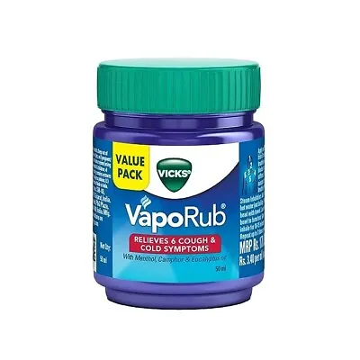 Vicks Vaporub 50mlBlocked Nose Relief From Cold Cough 100% FREE SHIPPING • $6.99
