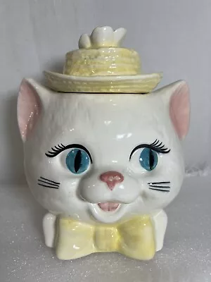 Vintage Metlox Pottery Ceramic Cat Head Cookie Jar • $68.99