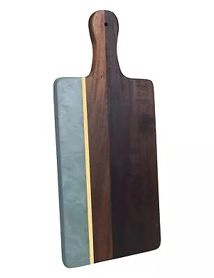 Cutting Board With Marble And Wood 16.5”X 7” Cheese Board With HandleServin... • $27.64