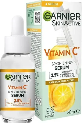 NEW Garnier Vitamin C Serum For Face Anti-Dark Spots & Brightening Serum 3.5% • £12.50