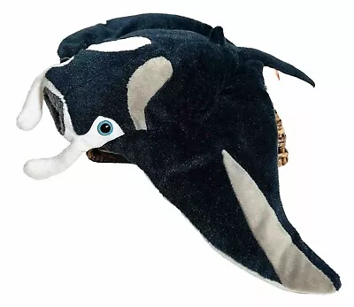 Wild Republic Manta Ray 18  Long Black/Gray/White Plush • $12