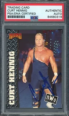 CURT HENNIG 1999 Topps WCW NWO Nitro Autograph Auto Signed PSA DNA Card WWE WWF • $475