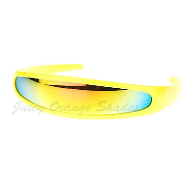 Cyclops Robot Costume Sunglasses Party Rave Futuristic Mirror Lens • $20.17