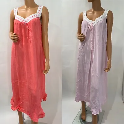 Size 1X Nightgown Women Sleepwear Peignoir 2 Orange/pink • £27.55