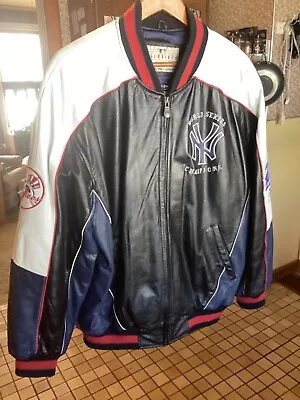 Ny Yankees Limited Edition 1999 World Series Championship Large Leather Jacket • $289