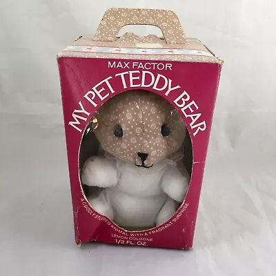 Vtg. Max Factor My Pet Teddy Bear In Original Box Perfume Is Missing • $19