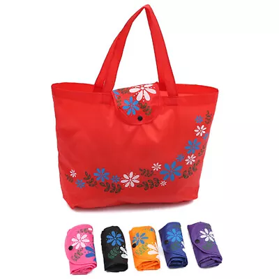 Foldable Eco-Friendly Women Shopping Bag Recyclable Floral Grocery Tote Pouch • $2.72