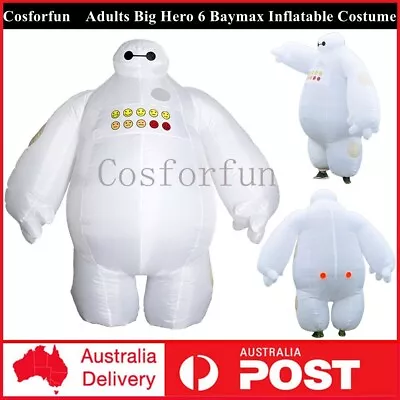Adults Big Hero 6 Baymax Inflatable Costume Cosplay Baymax Fancy Dress Outfits • $24.22