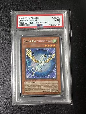 Yugioh Crystal Beast Sapphire Pegasus - CT04-EN002 - Secret - Lim Ed - PSA 9 • £9.99