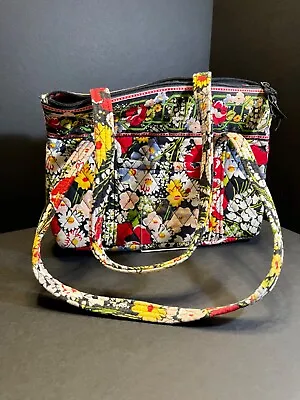 Vera Bradley “Poppy Fields” Floral Pattern Double Strap Shoulder Bag • $10