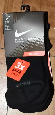 Nike Dri-fit Cushioned Cotton No Show Socks - Mens Size 6-8 • $26.99