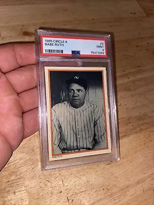 Babe Ruth PSA 9 Circle K Great Bambino Vintage NYC Yankees Collector Card 1985 • $1196