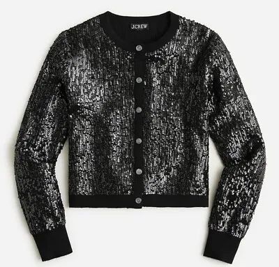 J Crew NWT Jackie Cardigan Sequin Sweater Medium Size • $115