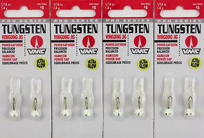 (lot Of 4) Vmc Tungsten Wingding Jig 1/16oz Twdj116gl Glow L8123 • $0.99