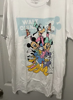 Disney Mickey And Friends White Shirt Size Small S SM Minnie Donald Chip Dale • $39.95