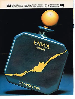 1981 ADVERTISEMENT ADVERTISING 044 ENVOL TED LAPIDUS Perfume • $3.19