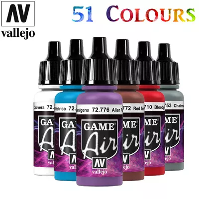 Vallejo Game Air Hobby Acrylics | Airbrush Paints 17ml Dropper Bottles • £4.99