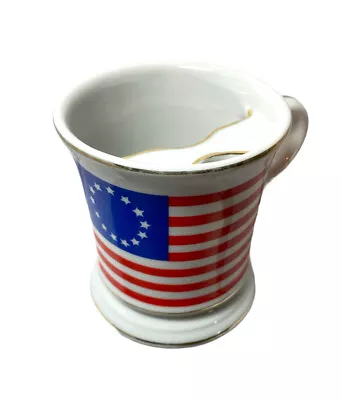 Mustache Mug Betsy Ross 13 Colonies Flag • $13.30