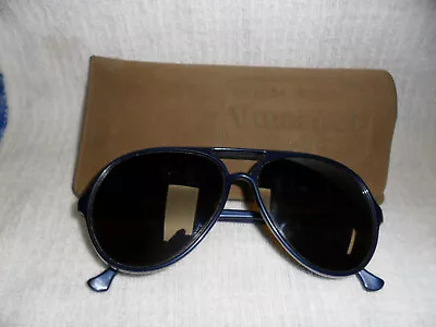 Vintage 1970s Vuarnet Pouilloux Px Sunglasses Blue Frame Aviator W/case N/mint! • $174