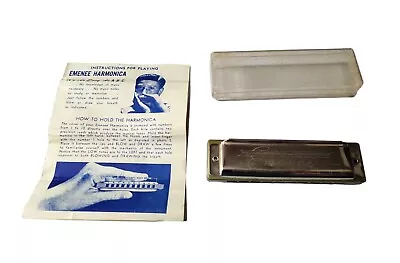 Emenee Harmonica Original Instructions For Playing Plastic Case Vintage • $24