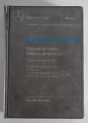 Manual De Tables Mercedes Benz W 126 Se + Sec +124 201 + R107 Sl From 12/1988 • $97.73