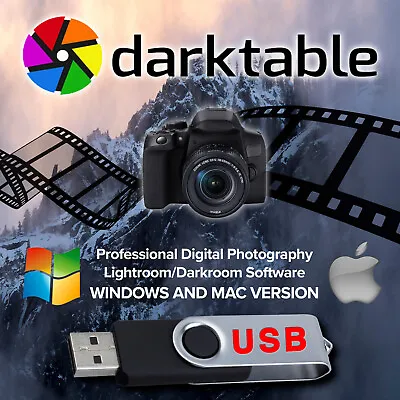 Darktable-Camera Photography RAW Image Editing Lightroom-Darkroom Software-USB • $12.99