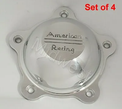 4 New 3505293 American Racing Polished Torq Thrust Hopster Center Caps W Screws • $96