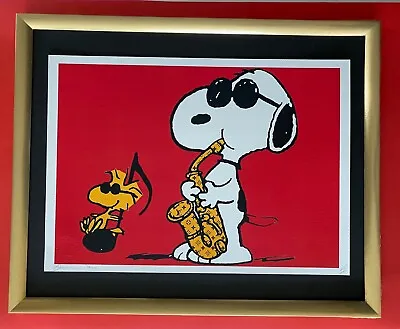 DEATH NYC Signed Large 16x20in Framed SNOOPY SCHULZ Graffiti PopArt MURAKAMI AP • $295