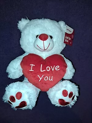 Jl*** New White Fluffy Teddy - I Love You** • £3