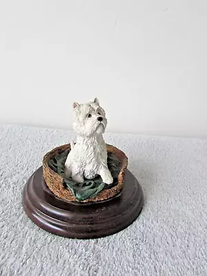 Country Artists West Highland Terrier Westie Dog In Basket • £5