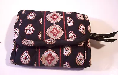 Vera Bradley Trifold Wallet  Classic Black Pattern Retired • $18.50