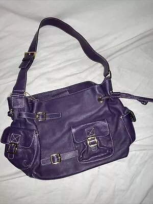 MAXX STUDIO Purple Leather Purse Handbag • $30