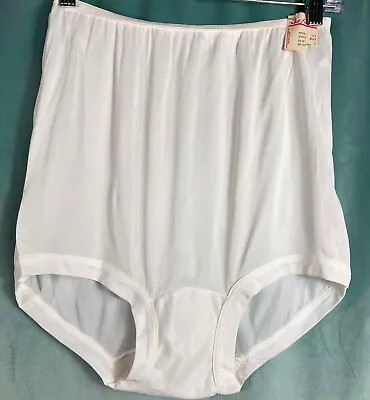 Sz 8 25 - 34 Waist NOS W Tag Vintage Granny Panty Brief White • $39.99