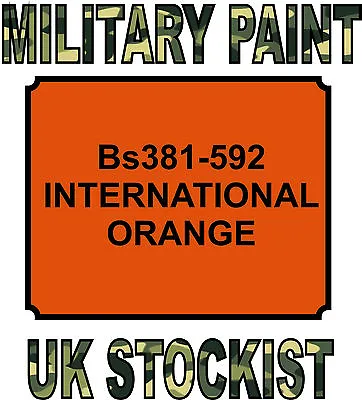 International Orange Military Paint Metal Steel Heat Resistant Engine  Vehicle  • £14.99