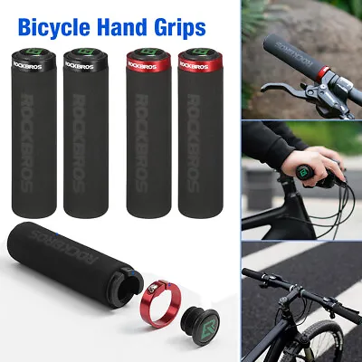 ROCKBROS Bicycle Handlebar Grips Cycling MTB BXM Bike Silicone Sponge Soft Grips • $8.99