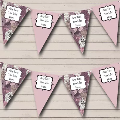 Party Banner Bunting Vintage Pink Personalised Shabby Chic Garden Tea • £6.79