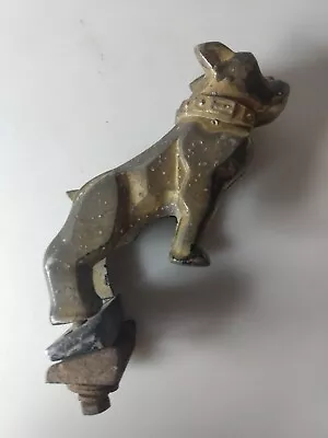 Vintage Mack Truck Bulldog Hood Ornament Pat. 87931 Gold POINTED EARS TAIL • $59.95