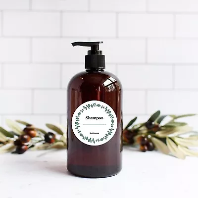 £1.25 • Buy Eucalyptus Design Vinyl Round Sticker Label For Bathroom Products Shampoo Soap