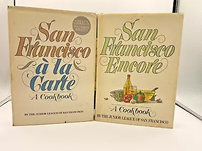 Vtg San Francisco A La Carte & Encore Junior League Cookbook Set 1979 1986 • $19.99